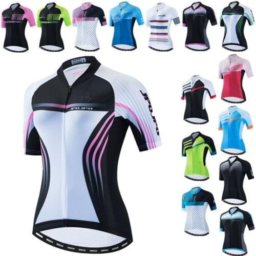 Pro High Quality Cycling Jersey Women Summer MTB Bike Jersey Tops Short Sleeve Bicycle Clothing Breathable Cycling Shirt Maillot