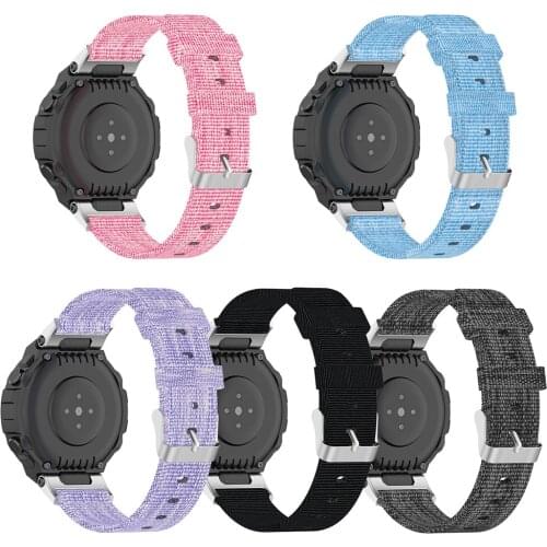 Smartwatch Watch Band for Huami Amazfit T-Rex A1918 Wrist Watch Accessories Nylon Canvas Wrist Strap with Screwdrivers