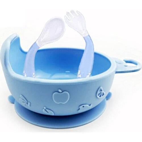 Elephant Shape Silicone Baby Suction Bowl Slip Resistant Learning Feeding Tableware kids Plate/Tray Suction Cup Baby Dinnerware