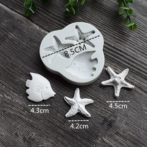 Ocean Theme 3D Scallop Shell Silicone Mold Fondant Cake Decoration Chocolate Candy Soap Mould 1685
