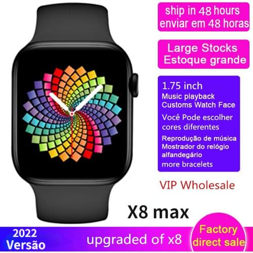 3pcs Original X8 Max Wholesale Smart Watch X8max SmartWatch 1.75inch Dialing Bluetooth Music Sports Sleep Monitoring Heart-rate