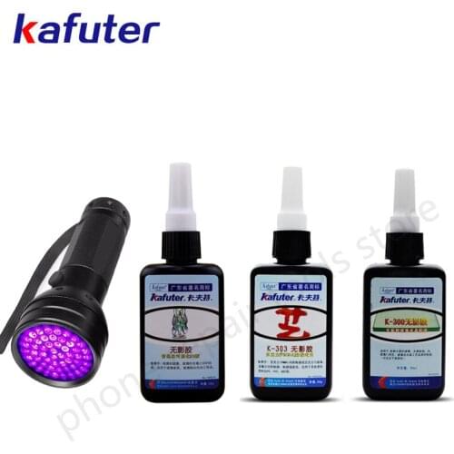 Brand New Strong 50ml Kafuter UV Glue Curing Adhesive K-302 303 300 UV Curing Adhesive Crystal Glass and Metal ABS Bonding