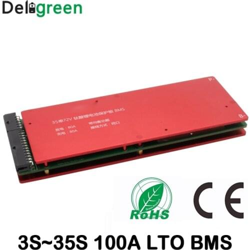 High quality 3S 5S 10S 15S 20S 25S 30S 100A bms with Balance for LTO 2.4V battery pack 18650 lithium titanate battery