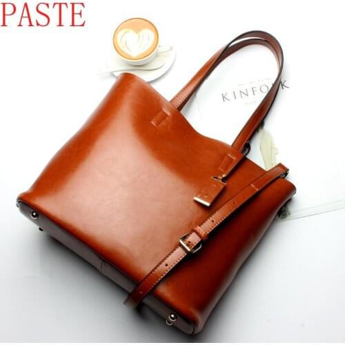 Top selling Women Handbag Genuine Leather Bucket Casual Bag Ladies Luxury Shoulder Bags Female Eight Candy Colors neverfull bag