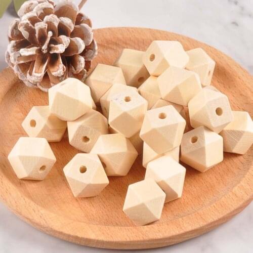 10-30mm natural Wooden Cube unfinished geometric Beads For Jewelry making For Pacifier Clip Accessories MT0212X