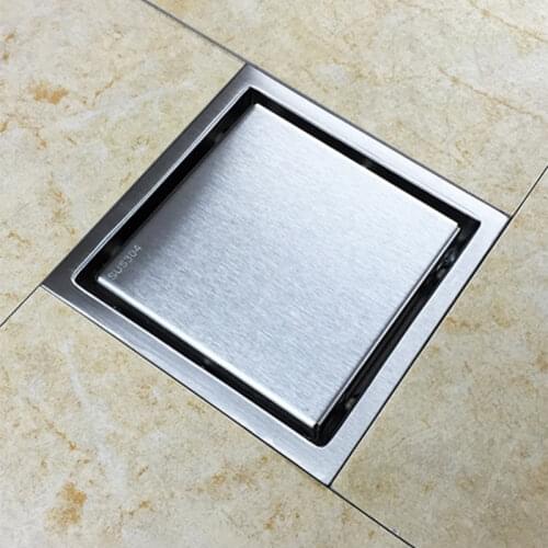304 Stainless Steel Shower Square 150x150MM Grate Tile Insert Floor Drain Wet Bathroom Floor Waste Grates Insert Drain
