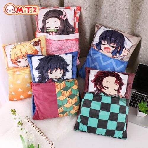 36CM NEW Demon Slayer Tomioka Giyuu Kochou Shinobu character Double sided printing Doll Model Pillow Bedroom Gift
