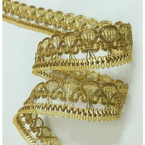 5Yards 28MM Trim Sewing Lace Gold Silver Centipede Braided Lace Ribbon Home Party Decoration DIY Clothes Curve Lace Accessories