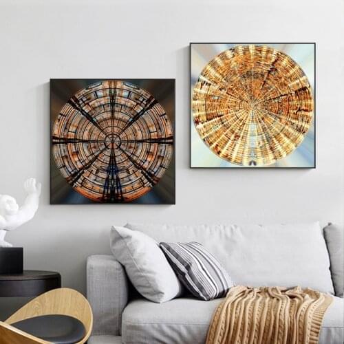 Abstract Black Golden Annual Ring Canvas Painting Modern Print and Poster Decoration for Living Room Bedroom HD Wall Art Picture