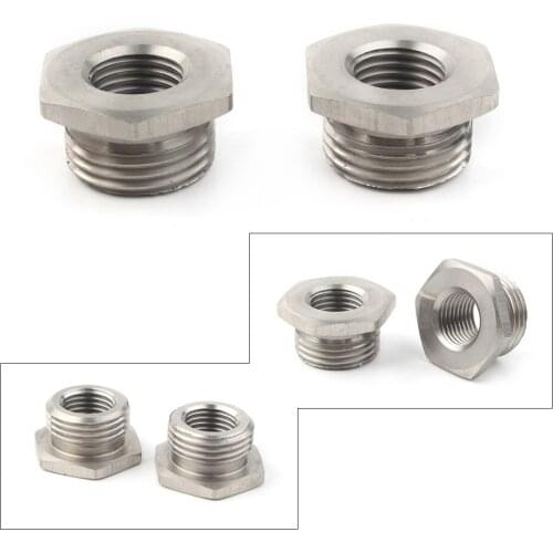 Stainless Motorbike Adapters Reduce O2 Sensor Ports Bungs 18MM To 12MM Plug For Harley Fat Boy/Bob XL 883 1200 Road King/Glide