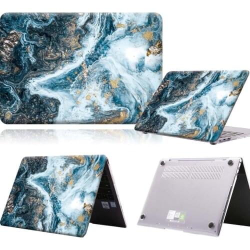 Dark Bblue Wave Marble Pattern Laptop Case For MateBook 13/13 AMD Ryzen/14/D14/D15/X 2020/X Pro/Pro 16.1/Honor MagicBook 14/15