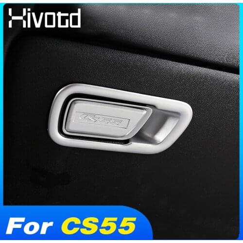 Hivotd Co-pilot Storage Box Handle Cover Moulding Trim Interior Accessories Car Styling Garnish Parts For Changan CS55 2017-2020