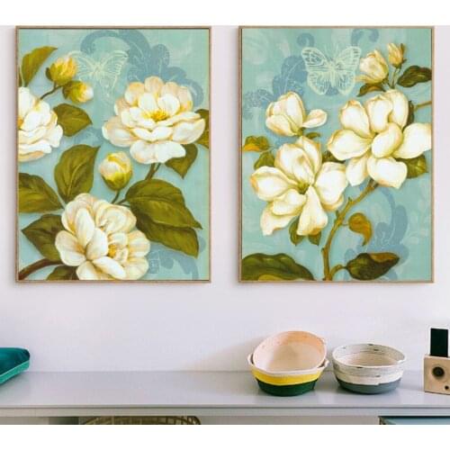 Canvas painting roses retro poster wall art Nordic posters and painting pictures for home decoration