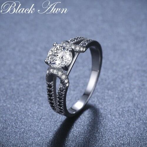 Classic 925 Sterling Silver Fine Jewelry Trendy Engagement Fashion Bague Femme for Women Luxury Wedding Rings Bijoux C501