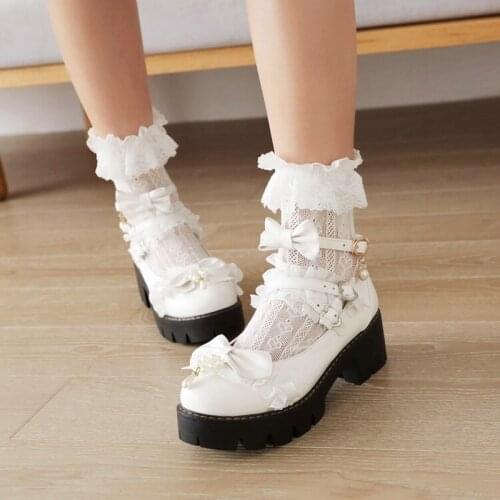 Женские туфли Мэри Джейн Leicpsilverc China At AliExpress