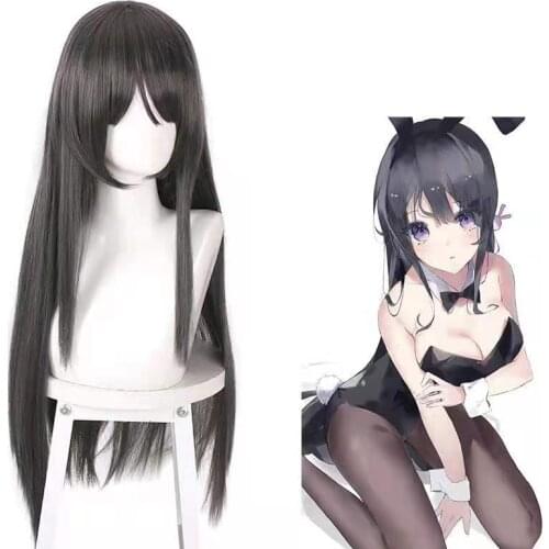 Mai Sakurajima Cosplay Hair Anime Seishun Buta Yarou wa Bunny Girl Senpai no Yume wo Minai Cosplay Long Hair Headwear