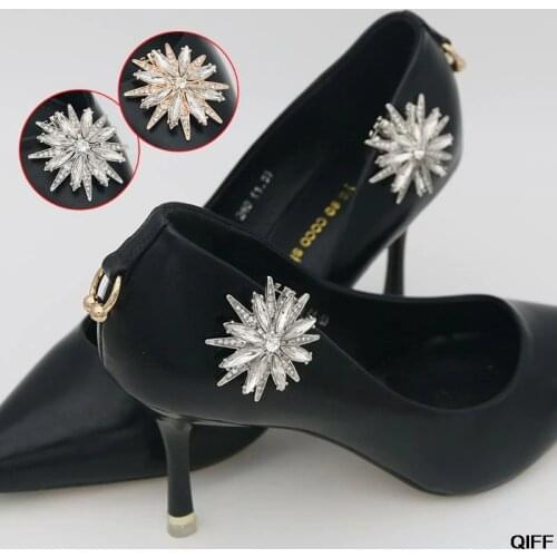 Fashion Women Shoes Buckle Trend Inlaid Rhinestone Shoe Flower Simple Wild Detachable Buckles