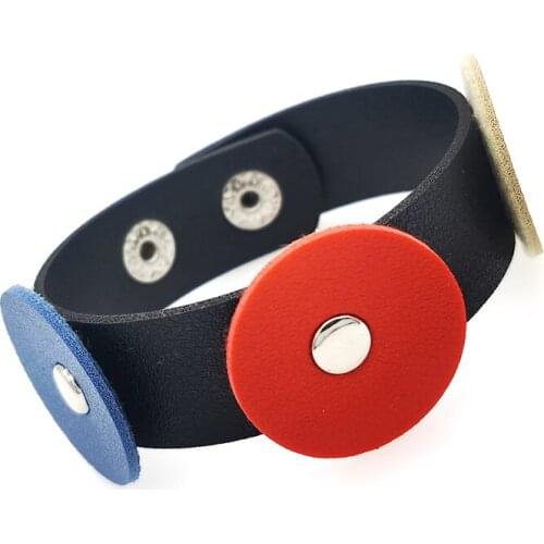 Fashion ID Punk Leather Bracelet For Women With Simulated 3 Layer Pattern Female Femme Bracelets Jewelry Gifts