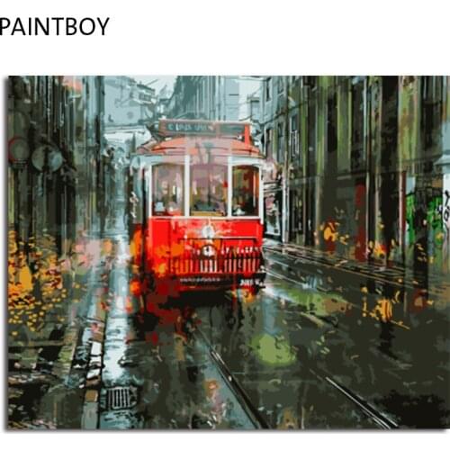 PAINTBOY Framed DIY Oil Painting By Numbers Of Landscape Home Decoration For Living Room Home Decor Wall Art