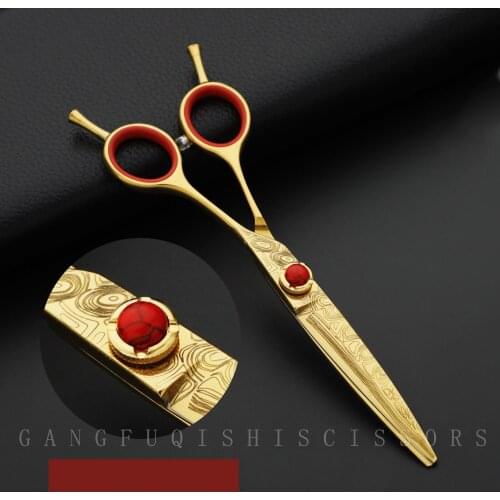 6 Professional Hair Salon Structure Scissors Set Cutting Barber Haircut Thinning Shear Scissors Hairdressing Hair Tools Scissors