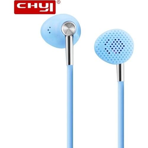 CHYI Wired Electroplated Colorful Stereo In-ear earphone White/Pink/Light Blue Color Handsfree Call Phone earphones For Phone