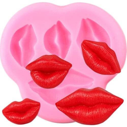 Sexy Lips Silicone Molds Wedding Cupcake Topper Fondant Cake Decorating Tools Candy Resin Clay Molds Chocolate Gumpaste Moulds