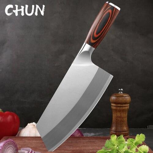 Professional Chef Knives Stainless Steel Kitchen Cleaver Knife 7.8 Inch 4Cr13mov Razor Sharp Blade Slicing Knife Kitchen Knives