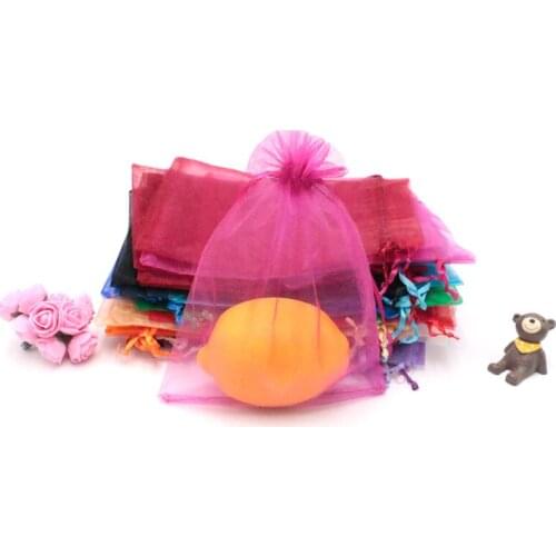 Pink Storage Pouch Jewelry Display Necklace Organza Bags 15x20 cm Wedding Bag Coffee Storage Twice Bag Bracelet Display