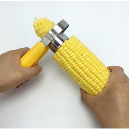 Hand-held Stainless Steel Corn Planer Household Multi-function Corn Sheller Thresher Kitchen Corn Cob Stripper Cutter Peeler