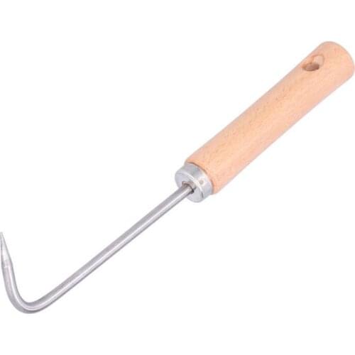 Root Hook Root Pick Rake Ergonomical Single Claw with Wooden Handle for Garden Bonsai for Garden Landscaping
