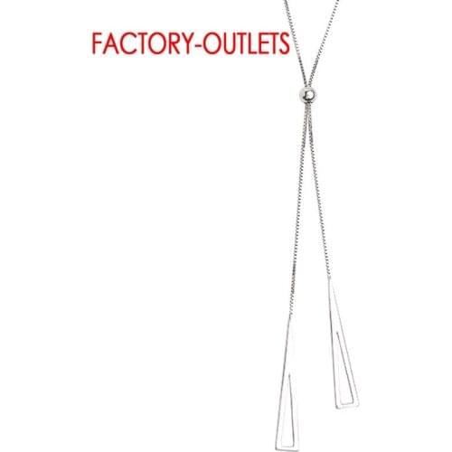 Trendy Geometric Elements Free Size Adjustable Pendant Necklace For Women 100% 925 Sterling Silver Fashion Necklace Fine Jewelry