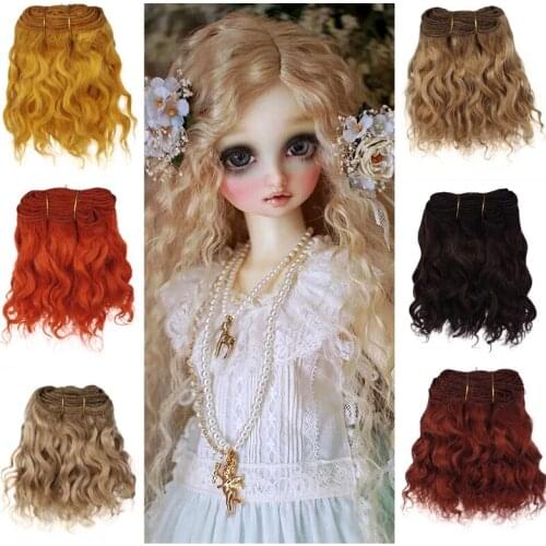 5M/set Wool Hair Wefts for BJD/SD/Blyth/American Dolls Curly Hair Extensions for All Dolls DIY Doll Wigs Hair Doll Accessories