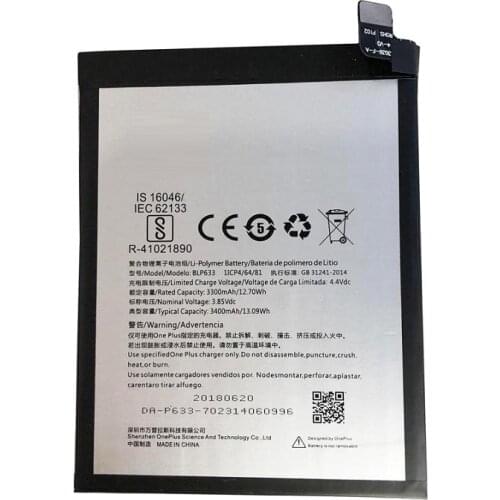 For Oneplus 3T Battery High Quality 3400mAh BLP633 Replacement for Oneplus Three T Smartphone