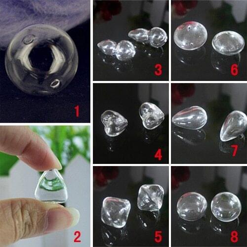 10PCS Glass Bubble Pendant Glass Globe necklace Pendant DIY glass globes jewelry accessory diy findings