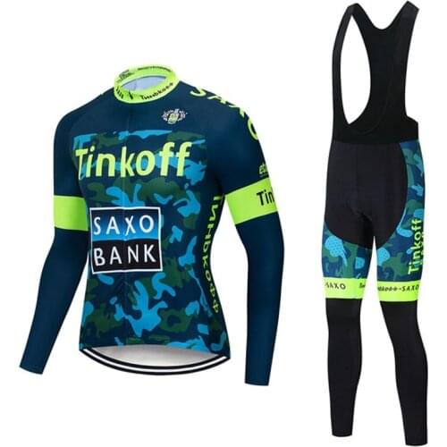 TINKOFF 2021 Breathable Long Sleeve Cycling Set Mountain Bike Clothing Autumn Bicycle Jerseys Clothes Maillot Ropa Ciclismo