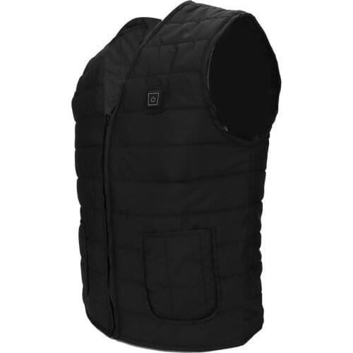 USB Zone 5 Heating Vest Womens Jacket Heated Cotton Vest Heating Jacket Outdoor Winter Black Mens Jacket Smart Heating Vest