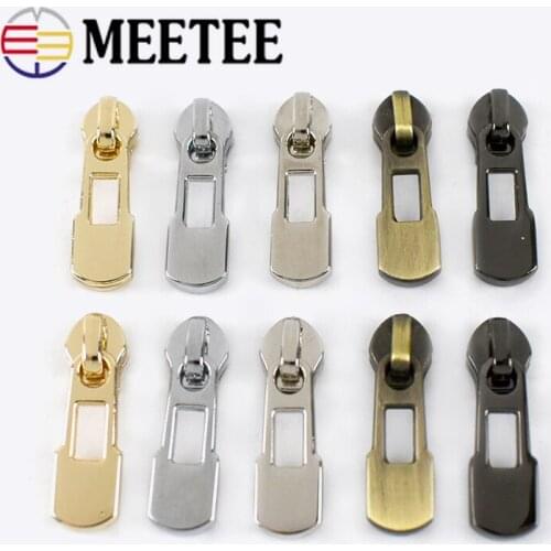 50pcs Metal Zipper Slider for No3 Nylon Zippers Bag Cloth Backpack Zip Head Puller Repair Kit Diy Hardware Accessories