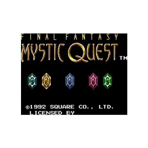 Final Fantasy - Mystic Quest NTSC Version 16 Bit 46 Pin Big Gray Game Card For USA Game Players