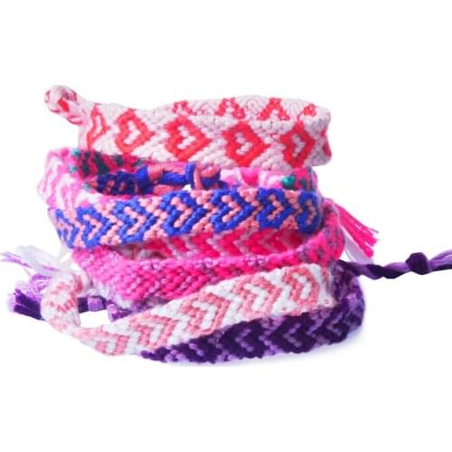 Best friends bohemian boho heart friendship bracelet femme Mothers Day bracelets for women woven Nepal bohemian bracelets