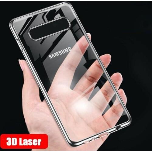 Case For Samsung Galaxy S10 Plus S10e 3D Laser Plating TPU Soft Clear Cover For Samsung Galaxy S10e Bright Crystal Phone Cases