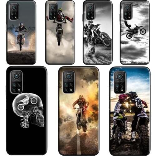 Moto Cross motorcycle sports Case POCO X3 Pro F3 F1 F2 M3 Pro Cover For Xiaomi Mi 11 Lite Ultra Note 10 Mi 9T 10T Pro
