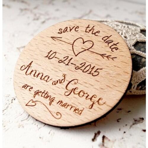 Wooden Save the Date magnet, personalized save the date magnets, Bride Wedding Gift