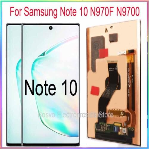 For samsung Note 10 LCD Screen N970F N9700 Display with Touch Digitizer with Frame Assembly