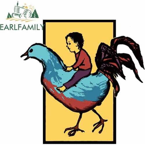 EARLFAMILY 13cm x 12.9cm For Childrens Motorcycle Car Stickers Car Door Protector Decal 3D Funny Graffiti Vinyl Material Decor