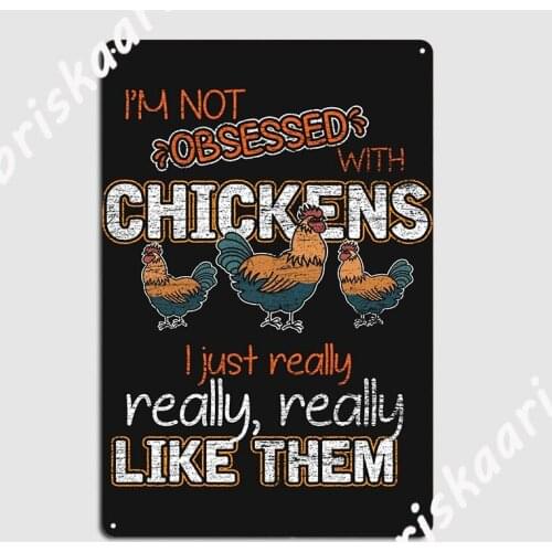 Farmer Farm Animal Chicken Funny Poster Metal Plaque Cinema Garage Customize Club Bar Garage Decoration Tin sign Posters