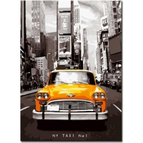 City Landscape DIY 11CT Cross Stitch Embroidery Kits Craft Needlework Set Cotton Thread Printed Canvas Home Design