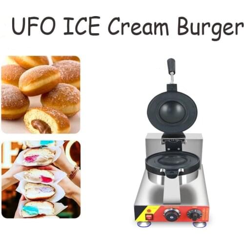 Hot Gelato Panini Press Brioche Burger Commercial Krapfen Warmer Ice Cream Panini Donut Doughnut Pan Machine
