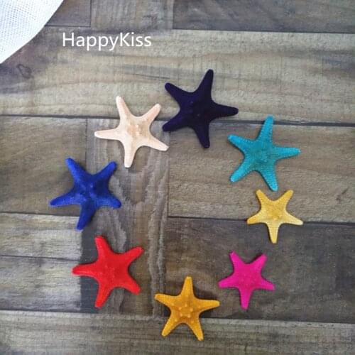 HappyKiss hot new natural Starfish shells conch decoration Marine style wedding steamed bun starfish 3-5cm colors sea star