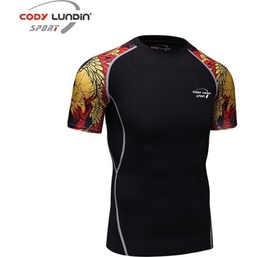MMA Fitness Compression Shirt Men Skinny Boxing Muay Thai T Shirt Short Sleeve Quick Dry Fit Gym Kickboxing Sport Running Shirts
