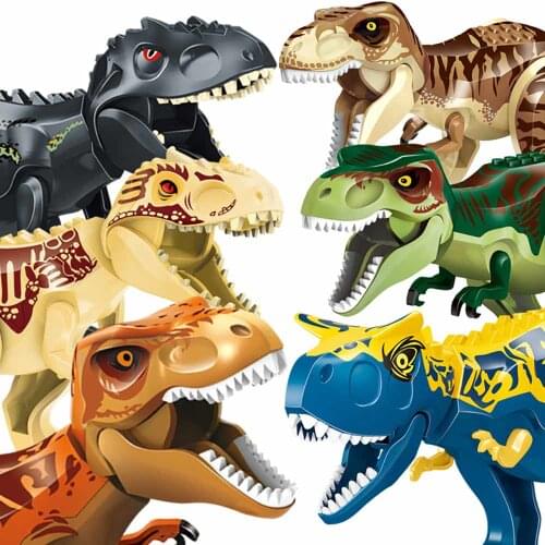 Assemble Building Blocks Dinosaur Animal Blocks figures World Pterosaurs Triceratops Bricks Models Toys for Children Gifts